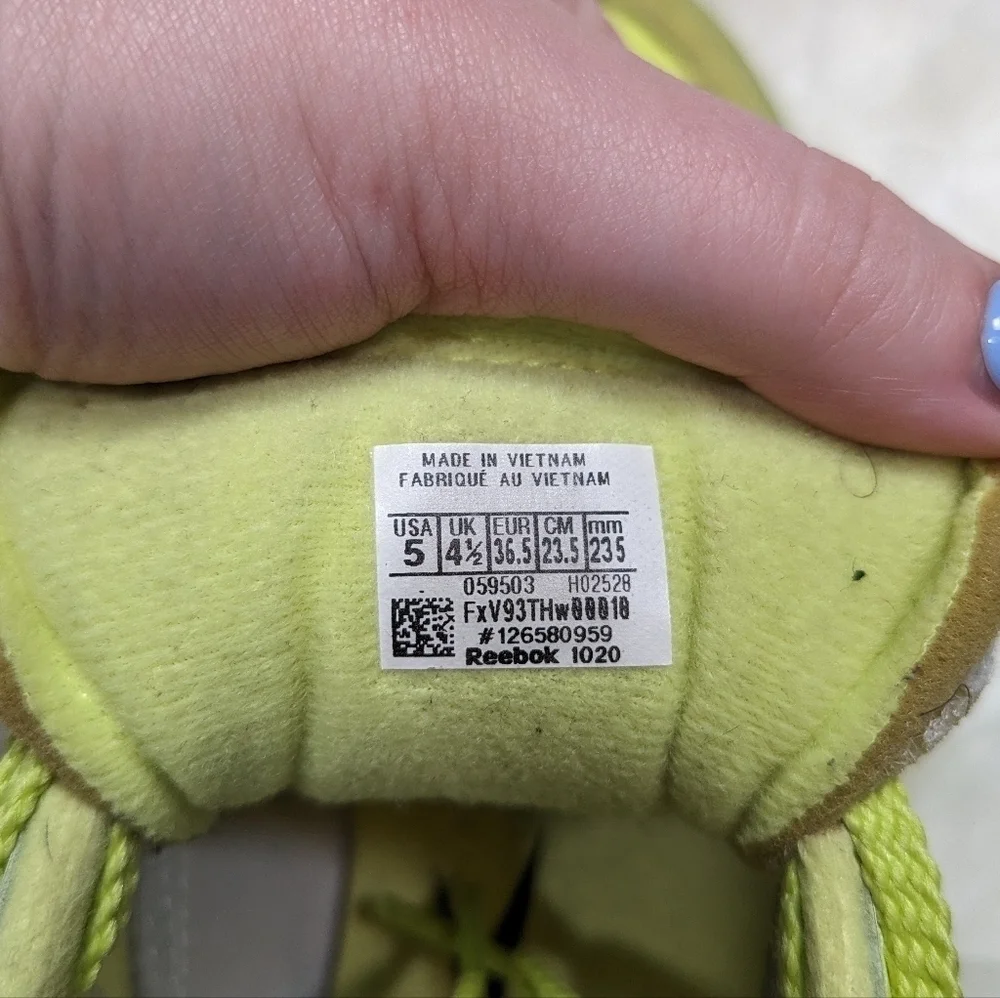Reebok X Cardi B Club C Chunky Platform Sneakers in High‎ Vis Green Size 36.5